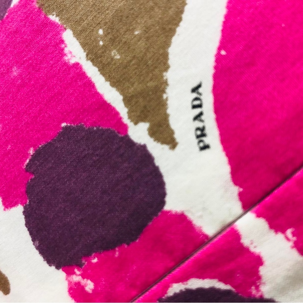 Prada Pink Multicolor Printed Midi Dress. Size 38 - Picture 7 of 10